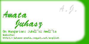 amata juhasz business card